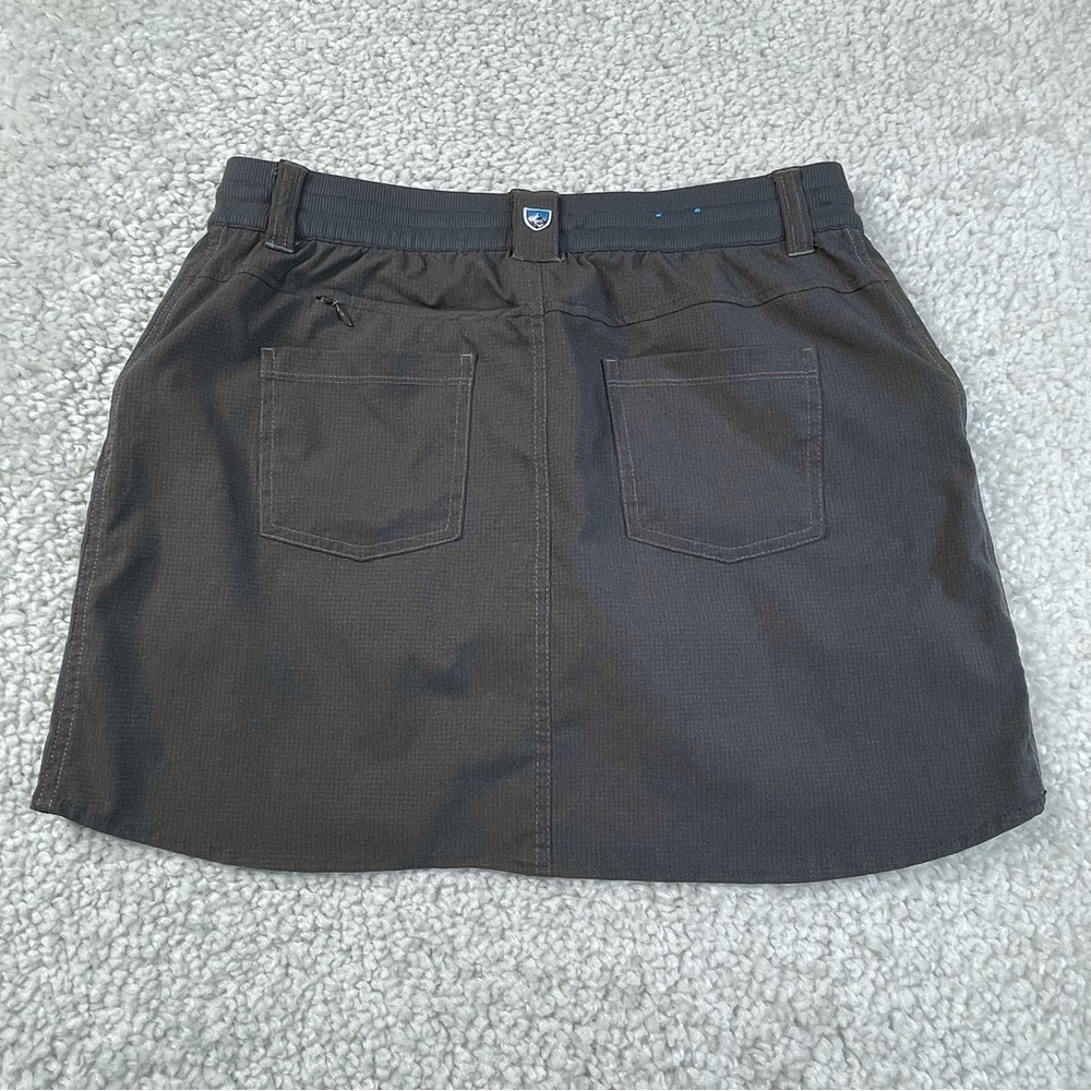 Kuhl Gray Skort Outdoors Camping fishing Hiking Zipper Pockets Comfy Casual Sz 6 - Picture 2 of 8